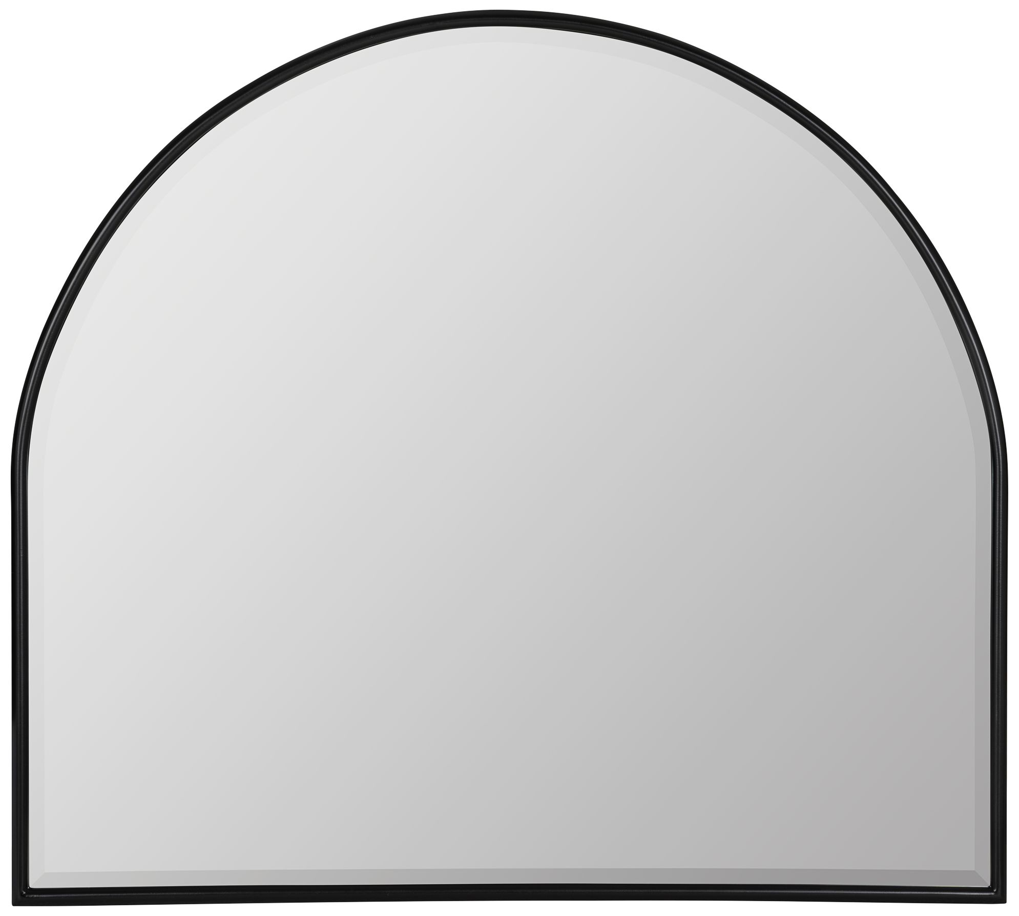 Allyson Matte Black 40" x 36 1/2" Arched Top Wall Mirror