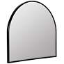 Allyson Matte Black 40" x 36 1/2" Arched Top Wall Mirror