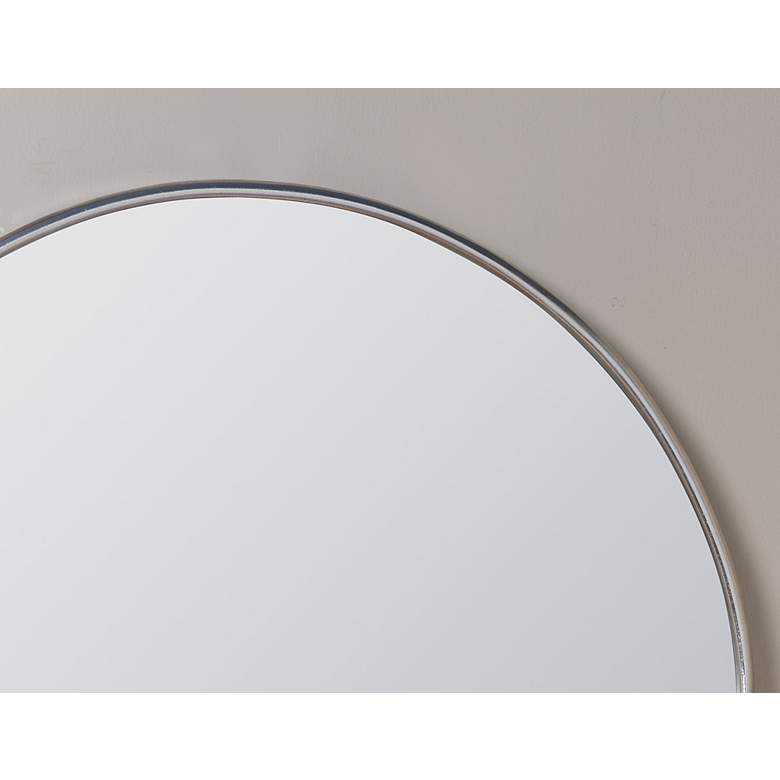 Image 4 Allyson Silver 40 inch x 36 inch Arched Top Oversized Wall Mirror more views