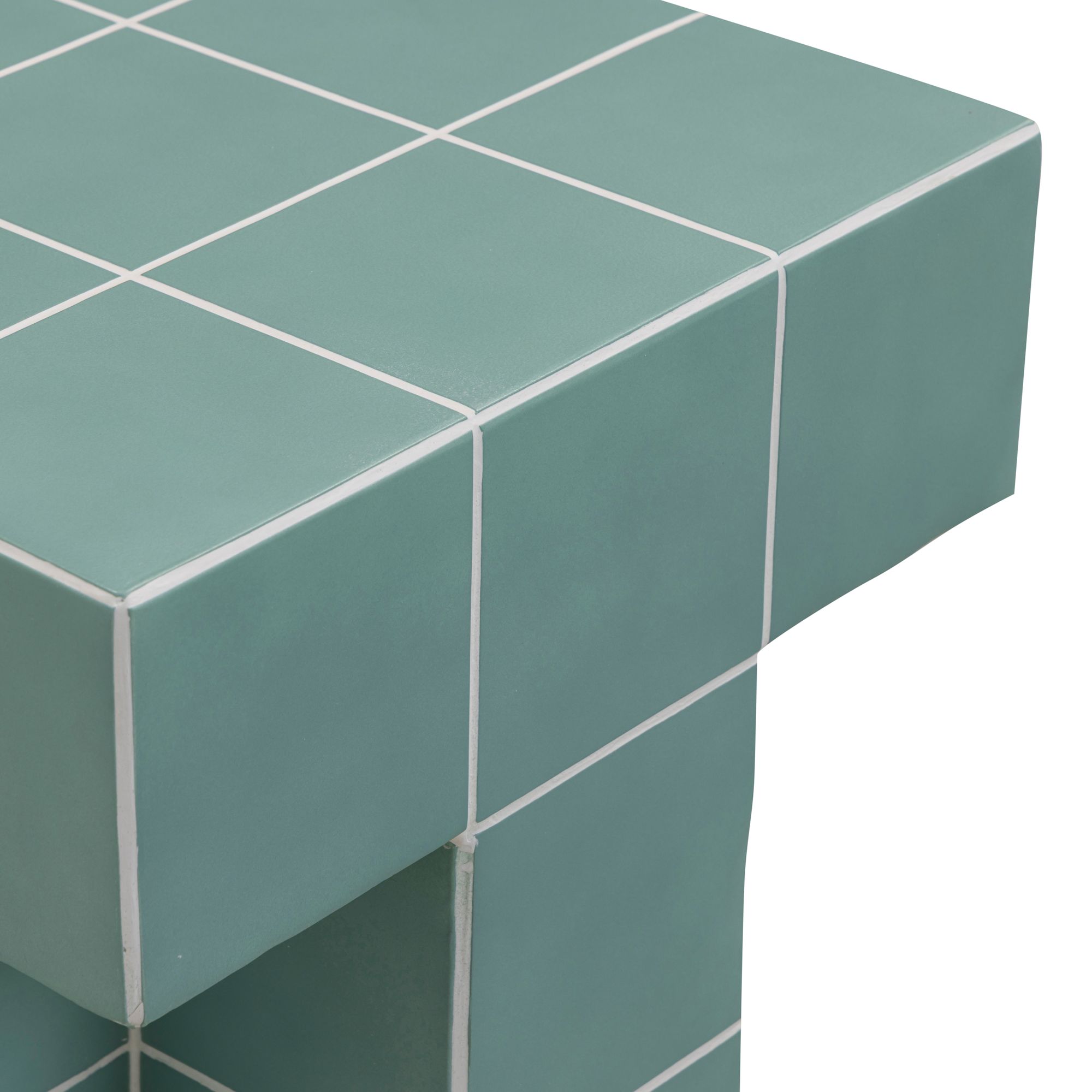Thumbnail3 of Alma Green Tile Concrete Indoor/Outdoor Side Table more views