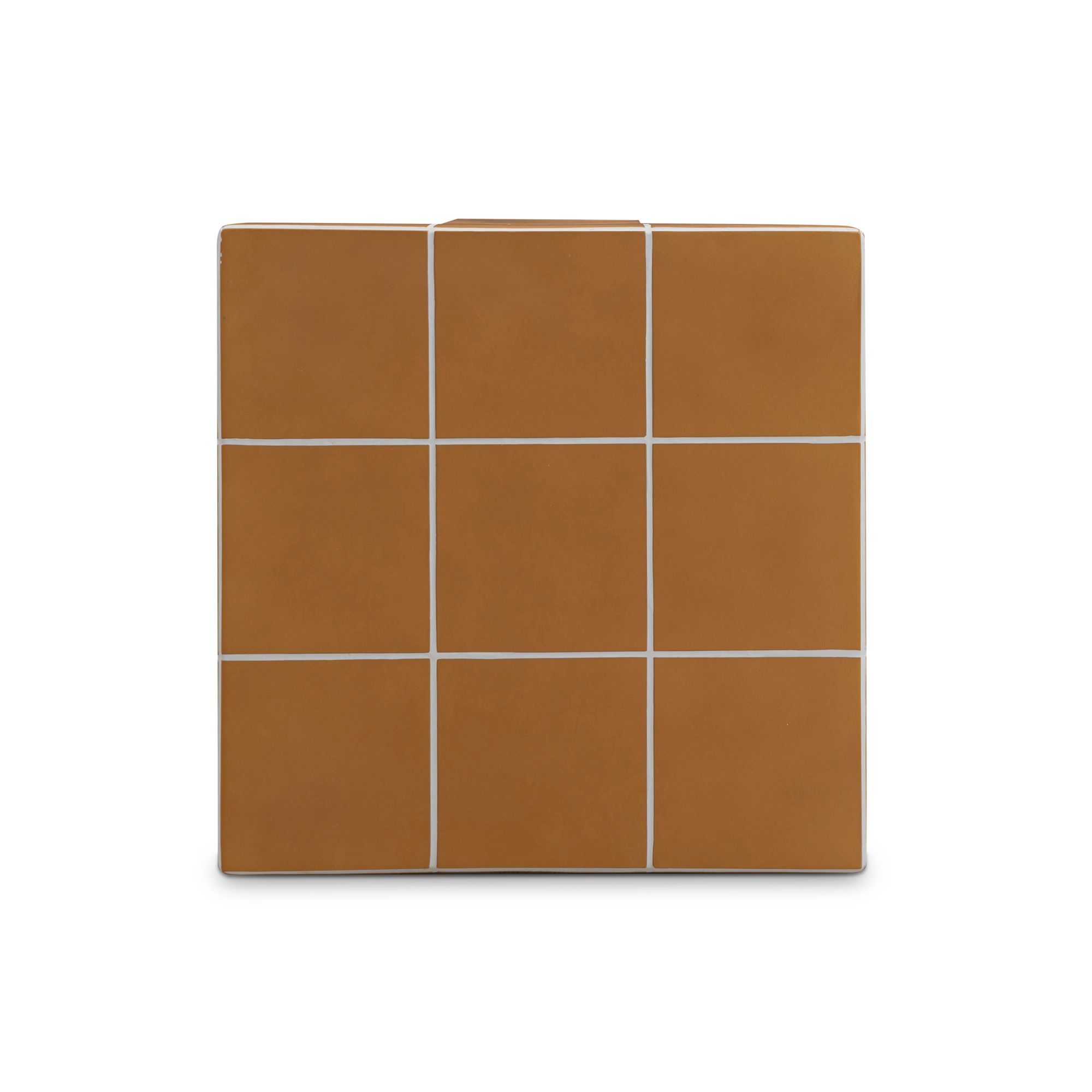 Image 4 Alma Orange Tile Concrete Indoor/Outdoor Side Table more views