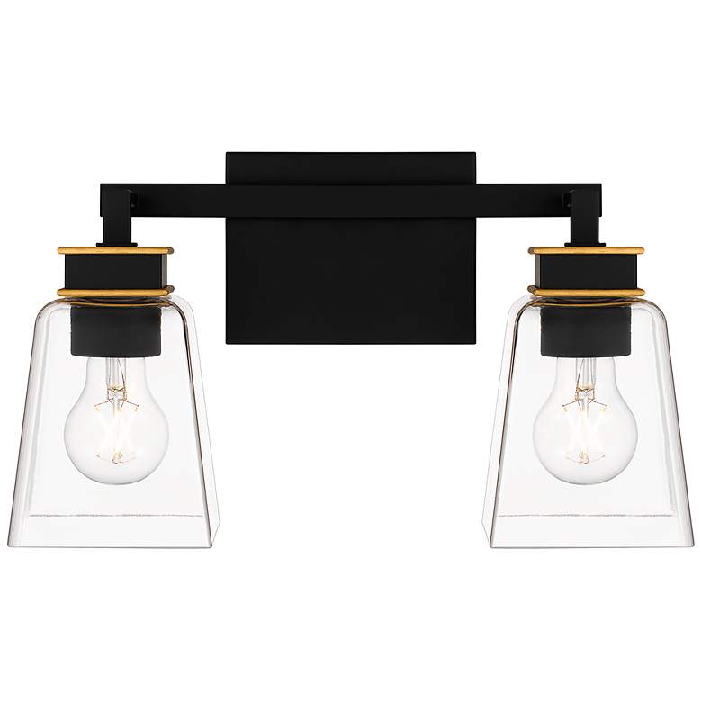 Image 2 Almany 2-Light Matte Black Bath Light
