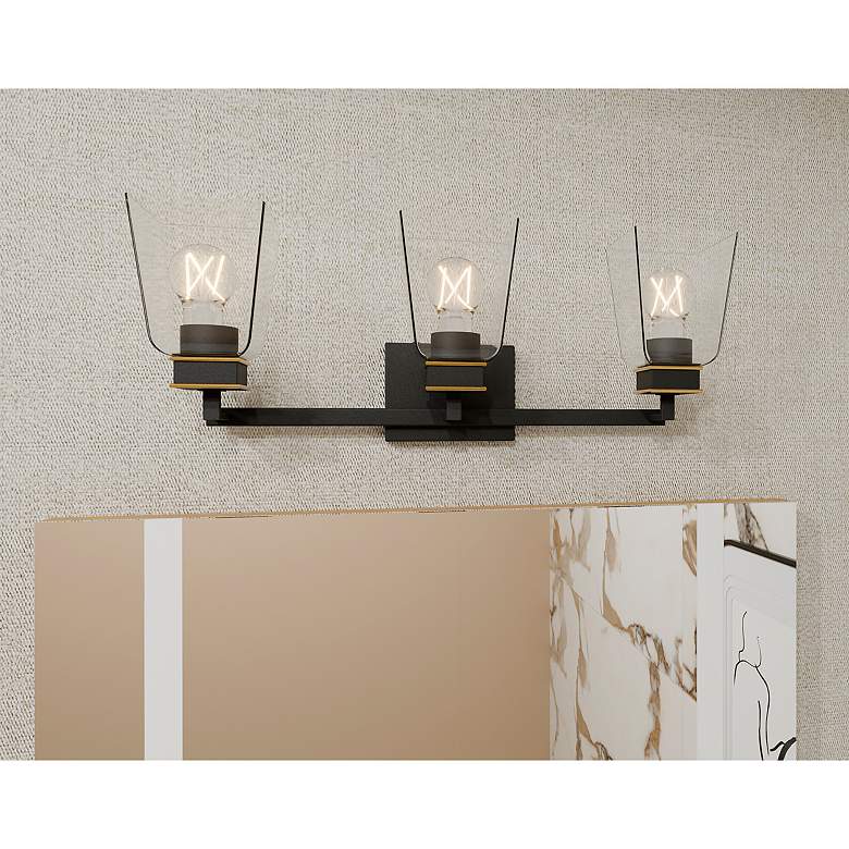 Image 1 Almany 3-Light Matte Black Bath Light