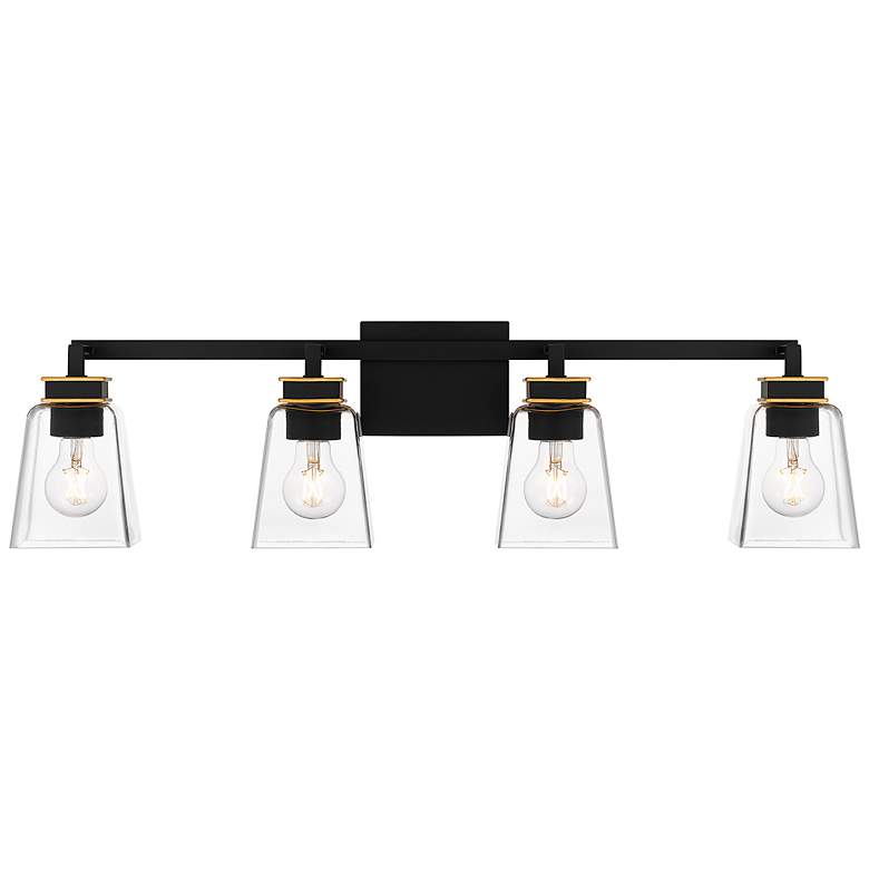 Image 2 Almany 4-Light Matte Black Bath Light