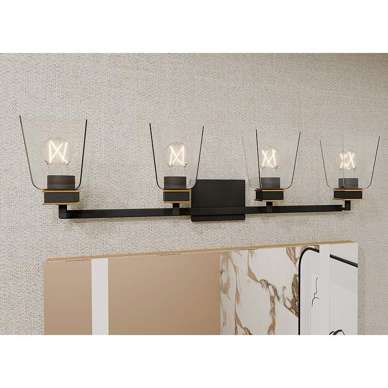 Image 1 Almany 4-Light Matte Black Bath Light