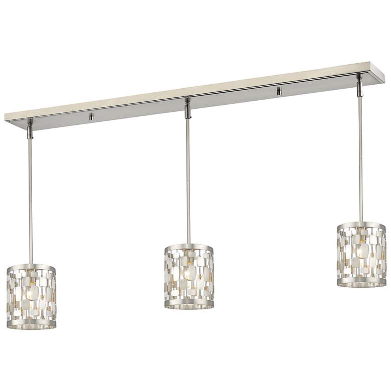 Image 1 Almet by Z-Lite Brushed Nickel 1 Light Island Pendant