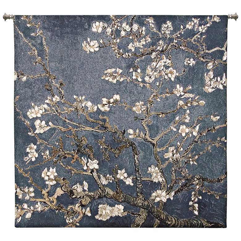 Image 1 Almond Blossom Large 52 inch Square  Wall Hanging Tapestry