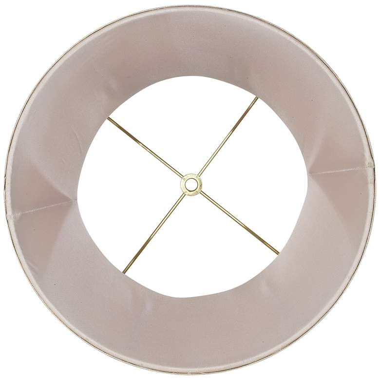 Image 4 Almond Linen Flower Set of 2 Drum Shades 11x12x11 (Spider) more views