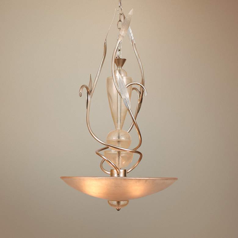 Image 1 Almost Autumn 21 inch Wide Silver Sand Exceptional Pendant Light