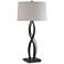 Almost Infinity 31" High Tall Black Table Lamp With Flax Shade