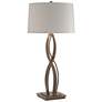Almost Infinity 31" High Tall Bronze Table Lamp With Flax Shade