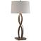 Almost Infinity 31" High Tall Bronze Table Lamp With Flax Shade
