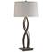 Almost Infinity 31" High Tall Dark Smoke Table Lamp With Flax Shade