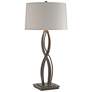 Almost Infinity 31" High Tall Dark Smoke Table Lamp With Flax Shade
