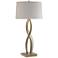 Almost Infinity 31" High Tall Soft Gold Table Lamp With Flax Shade