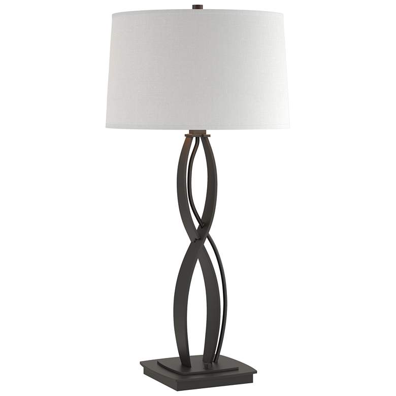 Image 1 Almost Infinity 31 inchH Tall Black Table Lamp With Natural Anna Shade