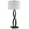 Almost Infinity 31"H Tall Black Table Lamp With Natural Anna Shade