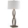 Almost Infinity 31"H Tall Bronze Table Lamp With Natural Anna Shade