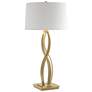 Almost Infinity 31"H Tall Modern Brass Table Lamp w/ Anna Shade
