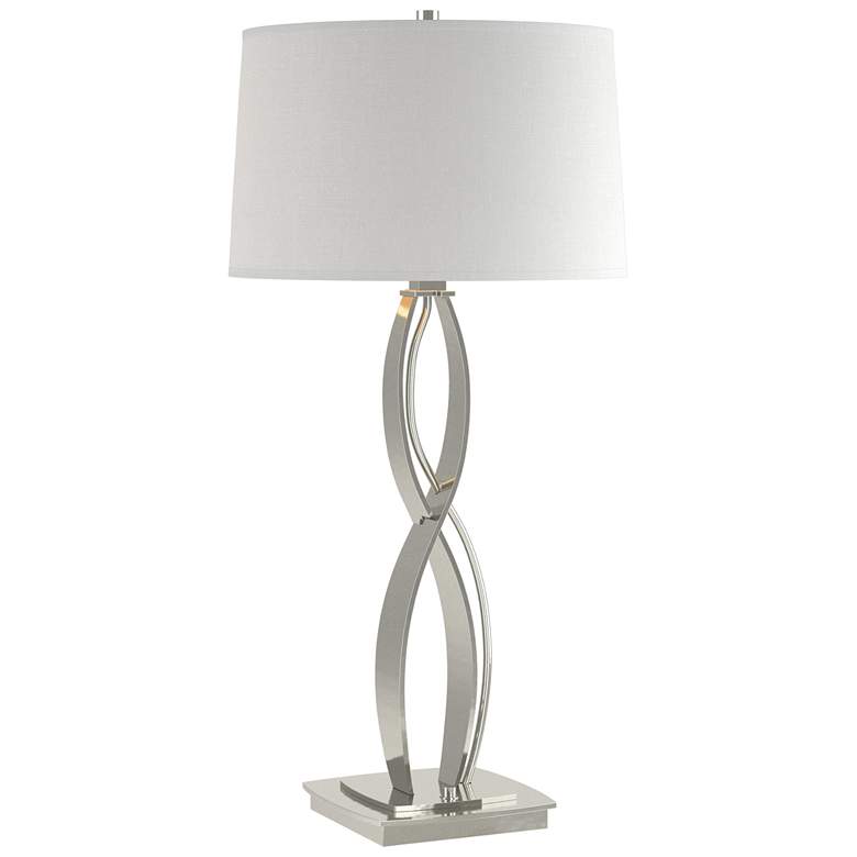 Image 1 Almost Infinity 31 inchH Tall Sterling Table Lamp With Natural Anna Shade