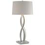 Almost Infinity 31"H Tall Vintage Platinum Table Lamp With Flax Shade