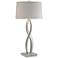 Almost Infinity 31"H Tall Vintage Platinum Table Lamp With Flax Shade