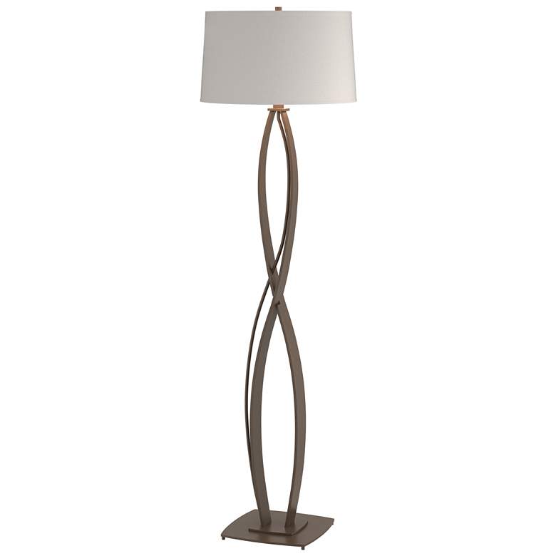 Image 1 Almost Infinity Floor Lamp - Bronze Finish - Flax Shade