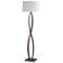 Almost Infinity Floor Lamp - Bronze Finish - Natural Anna Shade