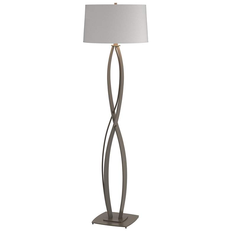 Image 1 Almost Infinity Floor Lamp - Dark Smoke Finish - Light Grey Shade