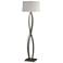 Almost Infinity Floor Lamp - Natural Iron Finish - Flax Shade