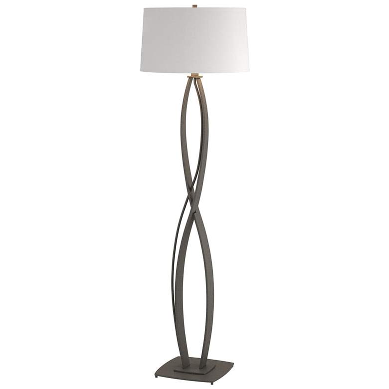 Image 1 Almost Infinity Floor Lamp - Natural Iron Finish - Natural Anna Shade