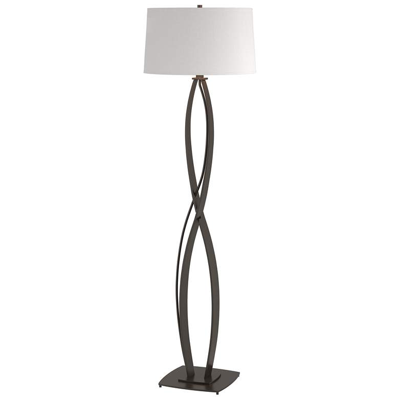 Image 1 Almost Infinity Floor Lamp - Oil Rubbed Bronze Finish - Natural Anna Shade