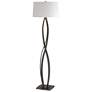 Almost Infinity Floor Lamp - Oil Rubbed Bronze Finish - Natural Anna Shade