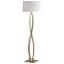 Almost Infinity Floor Lamp - Soft Gold Finish - Natural Anna Shade