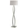 Almost Infinity Floor Lamp - Sterling Finish - Flax Shade