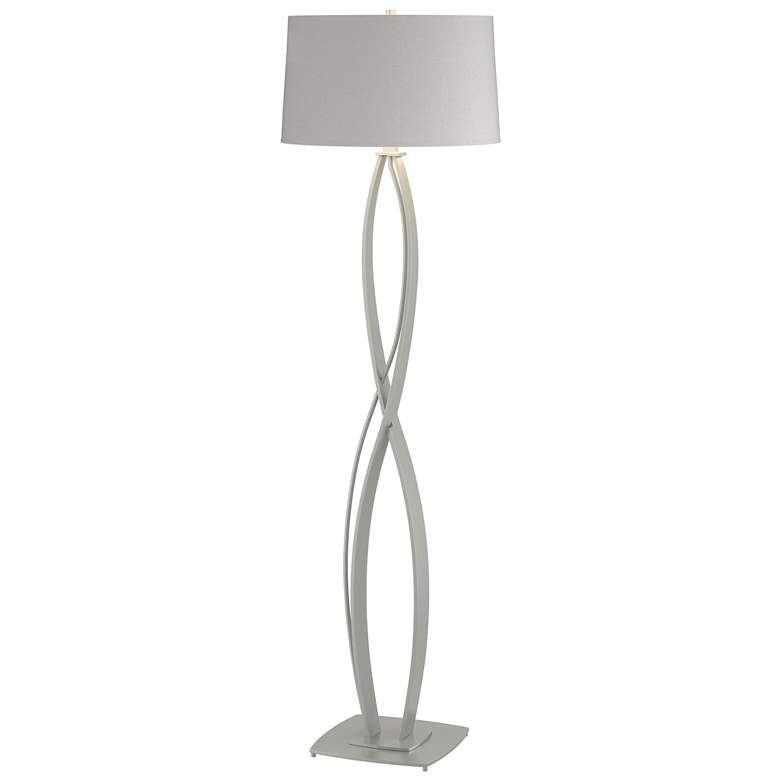 Image 1 Almost Infinity Floor Lamp - Vintage Platinum Finish - Light Grey Shade