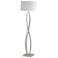 Almost Infinity Floor Lamp - Vintage Platinum Finish - Natural Anna Shade
