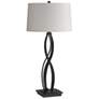 Almost Infinity Table Lamp - Black Finish - Flax Shade