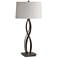 Almost Infinity Table Lamp - Bronze Finish - Flax Shade