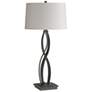 Almost Infinity Table Lamp - Natural Iron Finish - Flax Shade
