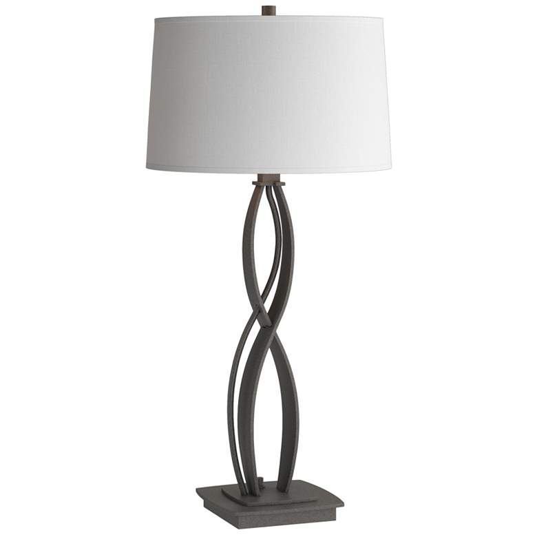 Image 1 Almost Infinity Table Lamp - Natural Iron Finish - Natural Anna Shade