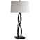 Almost Infinity Table Lamp - Oil Rubbed Bronze Finish - Flax Shade