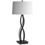 Almost Infinity Table Lamp - Oil Rubbed Bronze Finish - Natural Anna Shade