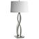 Almost Infinity Table Lamp - Sterling Finish - Natural Anna Shade