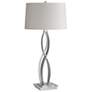 Almost Infinity Table Lamp - Vintage Platinum Finish - Flax Shade