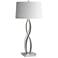 Almost Infinity Table Lamp - Vintage Platinum Finish - Natural Anna Shade