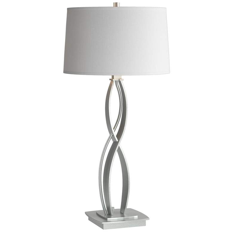 Image 1 Almost Infinity Table Lamp - Vintage Platinum Finish - Natural Anna Shade