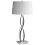 Almost Infinity Table Lamp - Vintage Platinum Finish - Natural Anna Shade