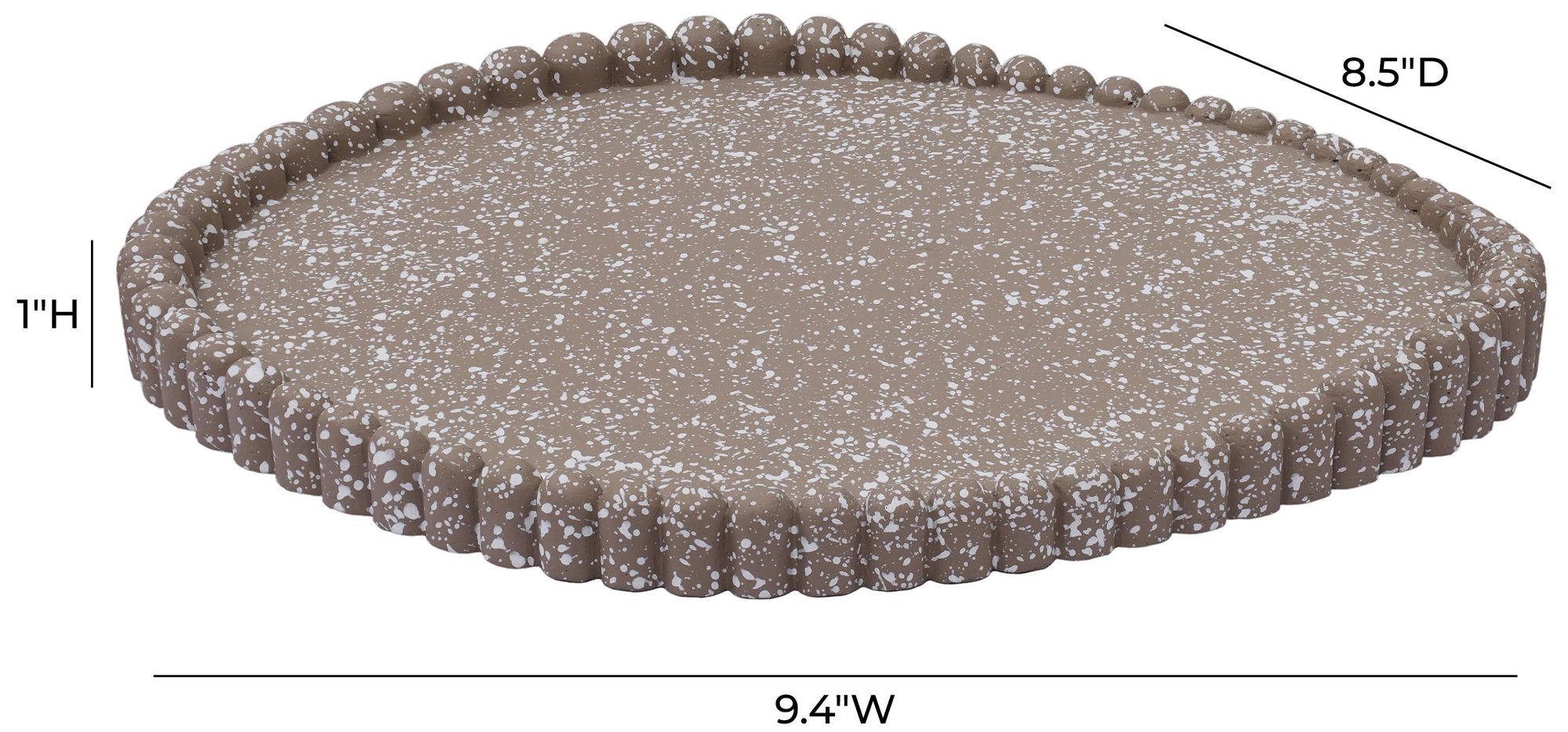 Image 4 Alna Speckled Dark Taupe Catchall Tray more views