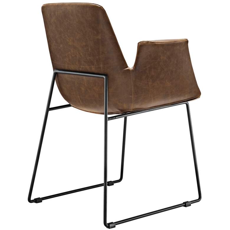 Aloft Brown Faux Leather Dining Chair more views